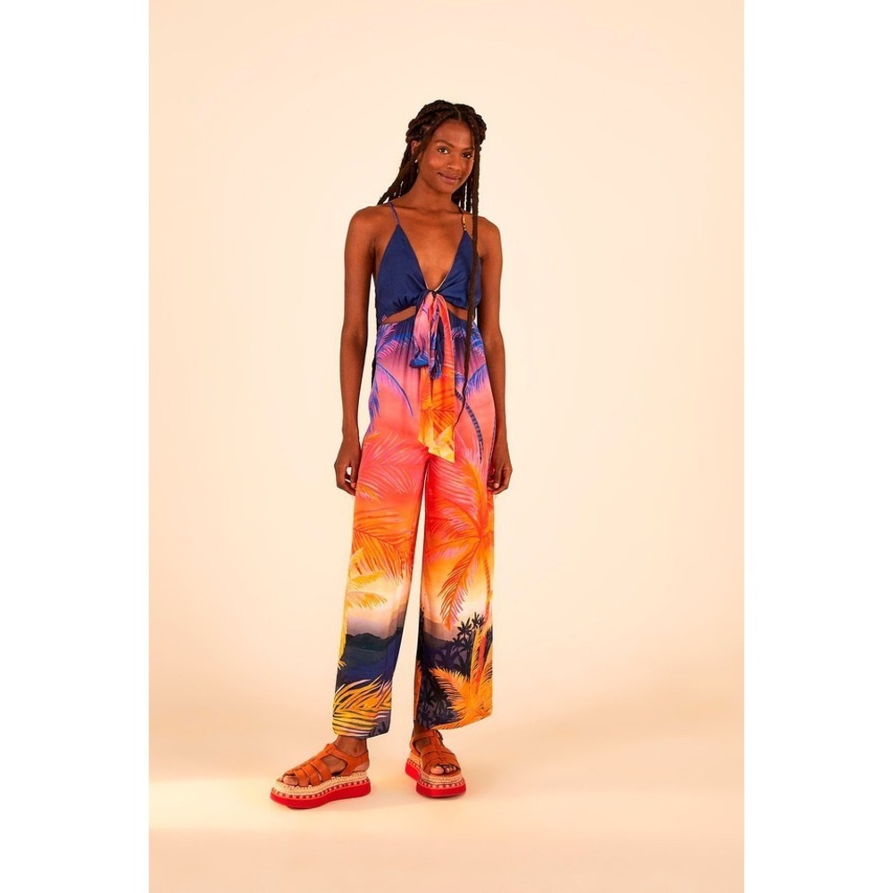 Farm Rio‎ Macacao Sossego Wide Leg Jumpsuit